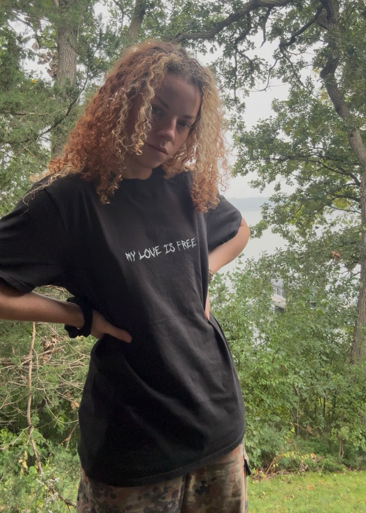 My Love Is Free Black Tee